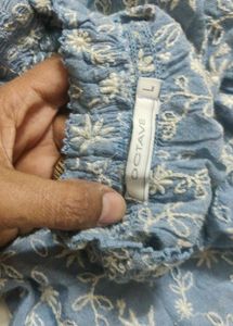 Blue Embroidered Dress