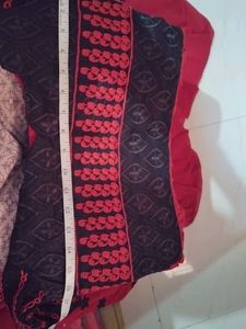 Red Embroidered Anarkali Suit Set