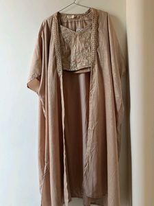 Embroidered Top With Shrug