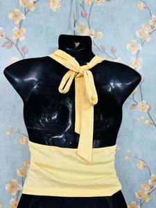 Butteryellow Halter Neck Top