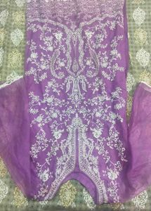 pakistani purple kurta set