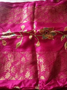 Redish Merun Saree