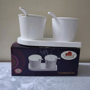 🆕️ White Condiment Set (with Tag)