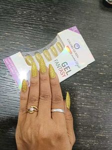 Golden Nail Extensions