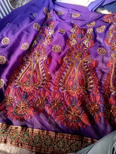 Party Wear Puple Saree