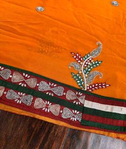 Mustard Yellow Saree with Blouse