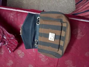 Combo,Fendi Striped Canvas Crossbody Bag