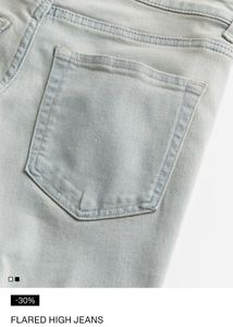 Flare Leg Jeans - Faded Blue