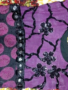 Ethnic Gown Purple Colour