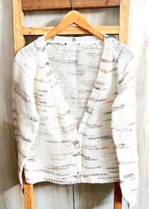 Offwhite Self Design Sweater Size-42