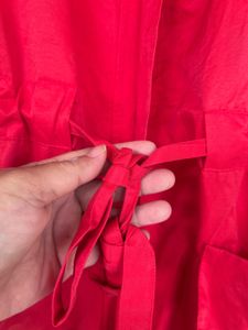 Red Casual Coat