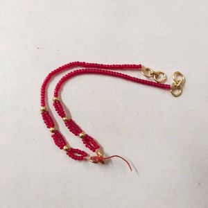 22k Pure 3+3=6 Gold Moti Handmade Kaan Chain 1pair