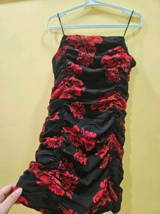 Floral Ruched Mini Dress
