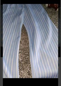 Striped Wide-Leg Pants