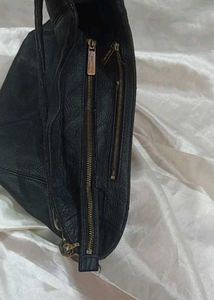 Black Leather Shoulder Bag