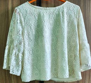 H&M Lace Bell Sleeve Top