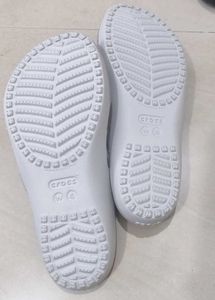 Crocs Silver Glitter Sandals never used