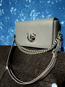 Gray Crossbody Bag w/ Bear