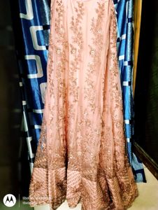 Elegant Peach Bridal Lehenga Choli shal &amp; duppata