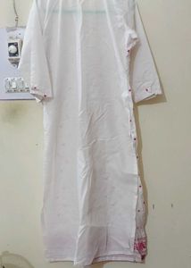 White &amp; Pink Kurta set