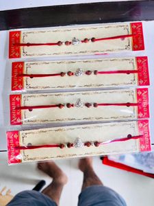 pure silver rakhi ( set of 4 )