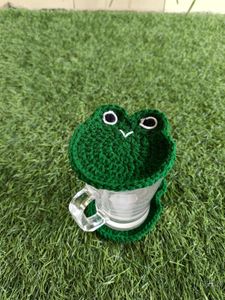 Crochet Handmade Frog Coasters🩷