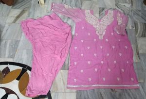 Pink Kurta+Bottom
