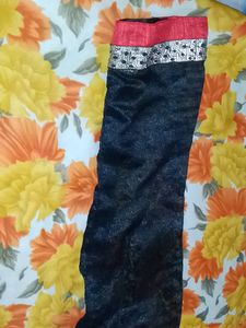 Stand Collar Black Blouse Full Sleeve ............