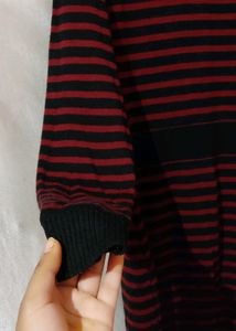 Striped Knit Sweater Dress
