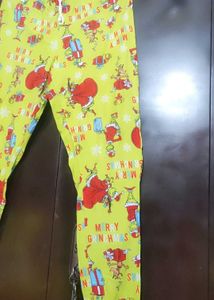 Green🟢 Pyjama Red Cartoon Print For 30 Waist
