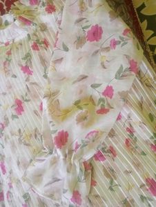 Floral Pleated Top