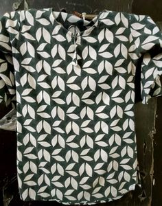 Leaf Print Tunic Short Kurti