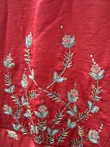 Elegant Maroon Embroidered Dress