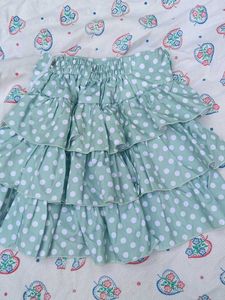 Cute Polka Dot Ruffle Skirt