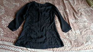 Black Lace Detail Top