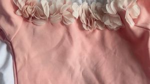 Pink 3d flower Dress