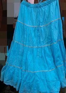 Blue Tiered Skirt