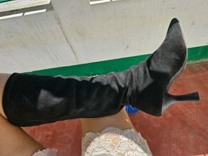 Black Knee High Boots