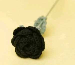 Crochet Black Rose 🖤