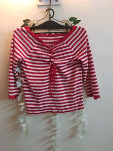 Red Stripped Top ❤️#Studio