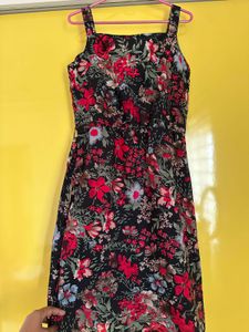 Floral Black Dress