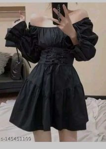 Black Corset Korean Mini Dress