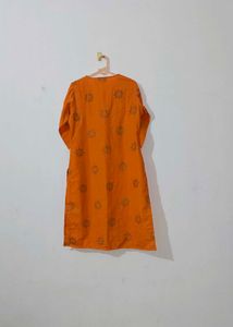 Libas Orange Floral Kurta