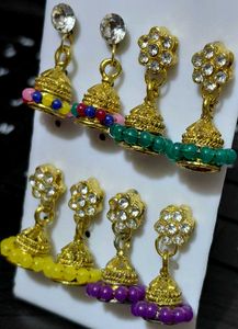 Colorful Jhumka Earring Set