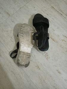 Black Wedges Sandals