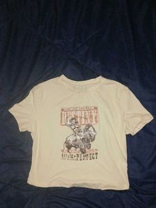 Trendy Graphic Print cropped T-Shirt