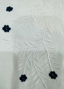 White Embroidered Tunic Top