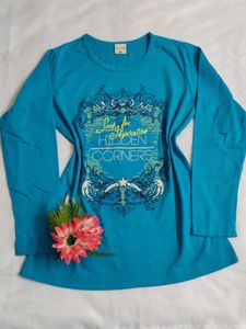 🆕  Teal Blue Graphic Tee