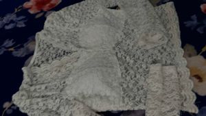 Lace Long Sleeve Crop Top