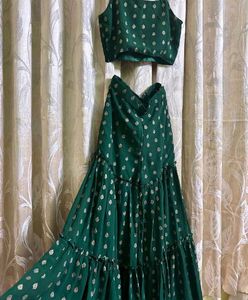 Green Ethnic Co-ord Set